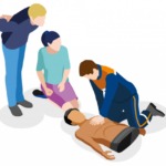 Illustration massage cardiaque formation PSC1