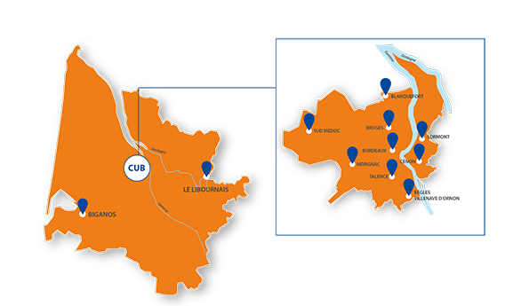 Répartition géographique de l'ADPC33