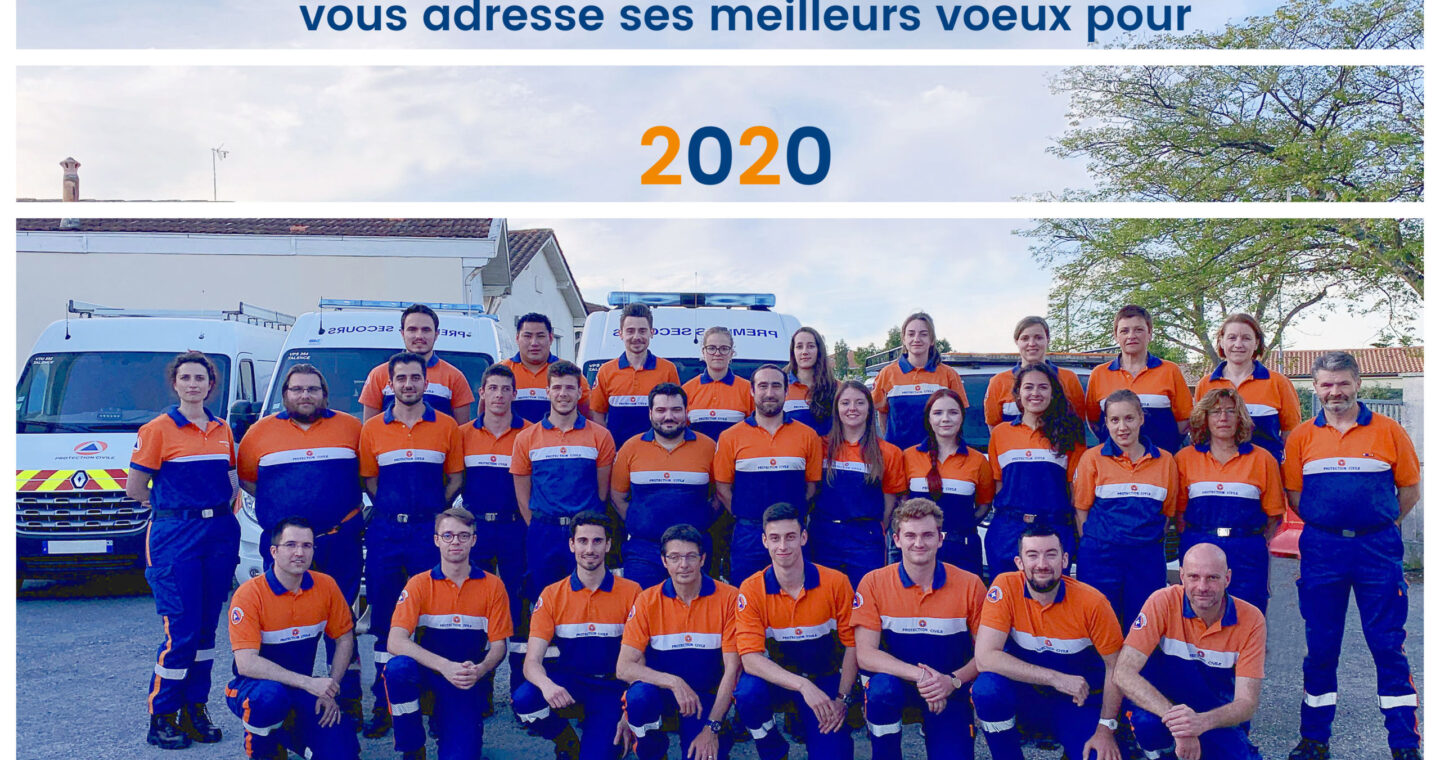 Illustration de la Protection Civile de Talence pour l’article Rétrospective 2019 et meilleurs vœux pour 2020 de la rubrique Actualité