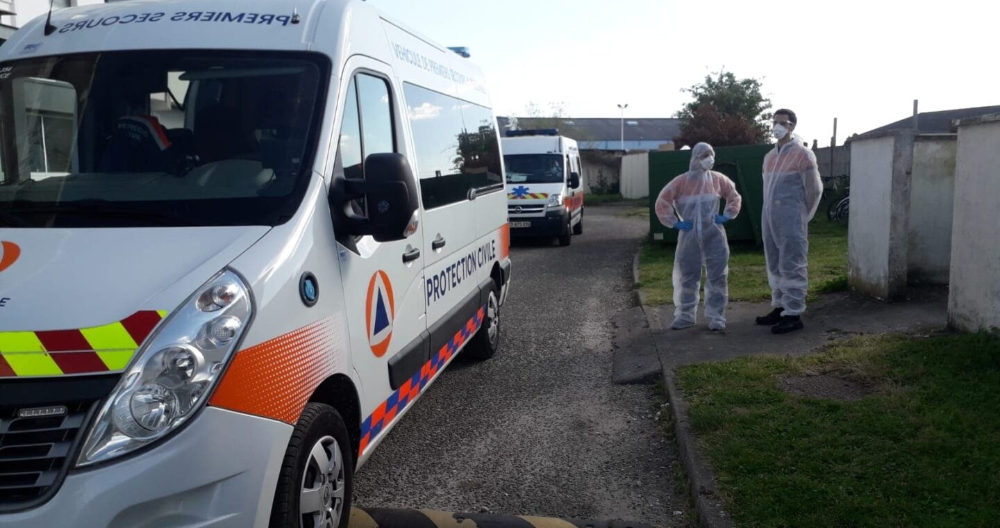 Illustration de la Protection Civile de Talence pour l’article Covid-19 – Réalisation de transports sanitaires de la rubrique Actualité