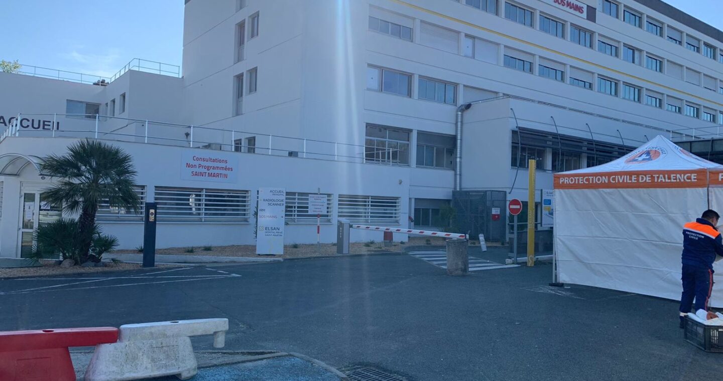 Illustration de la Protection Civile de Talence pour l’article Covid 19 – Tenue d’un SAS à la Clinique Saint-Martin de la rubrique Actualité